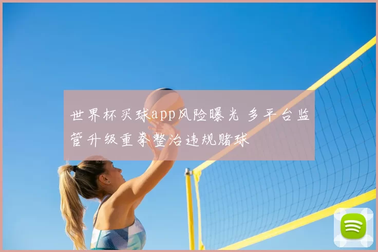 世界杯买球app风险曝光 多平台监管升级重拳整治违规赌球